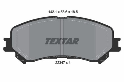 TEXTAR 2234701 ZAPATAS DE FRENADO  