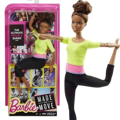 BARBIE Lalka MADE TO MOVE RUCHOMA Mulatka DHL83