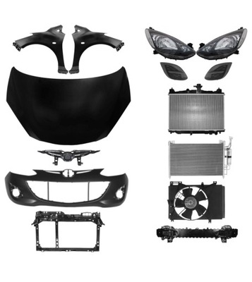 Mazda 2 10-15 капот бампер крила pas фото №1