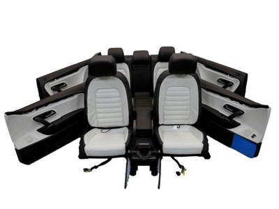 Сидіння комплект шкіра коричневий beż vw passat cc lift фото №1