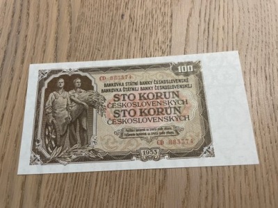 Czechosłowacja - 100 koron - 1953 - UNC