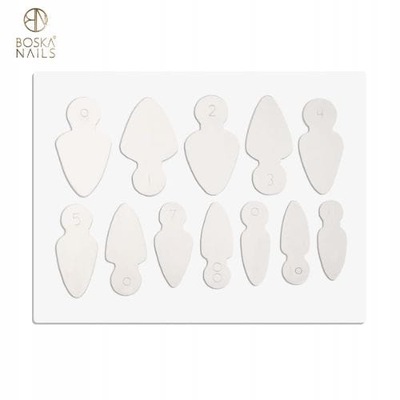 BOSKA NAILS SILIKONOWE FORMY DO DUAL FORM ALMOND SHOR 12 SZT