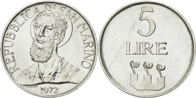 SAN MARINO 5 lirów 1972