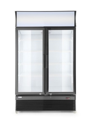 Szafa chłodnicza 2-drzwiowa przeszklona 618L, 2 °C do 10 °C