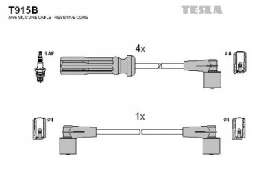 Набір трубопровід запалювання tesla t915b фото №1