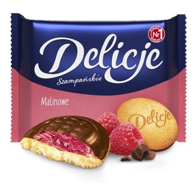 Ciastka Delicje szampańskie malinowe MONDELEZ 294g