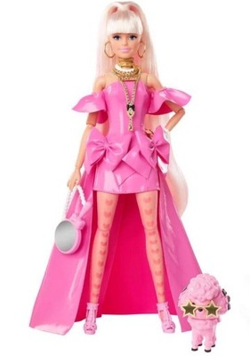 Barbie HHN12 Lalka Extra Fancy Różowy Strój