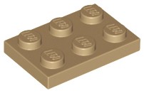 LEGO 3021 Płytka 2x3 piaskowy ciemny dark tan