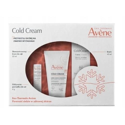AVENE Zestaw Cold Cream (Krem do rąk+ Pomadka do ust + Krem do twarzy)