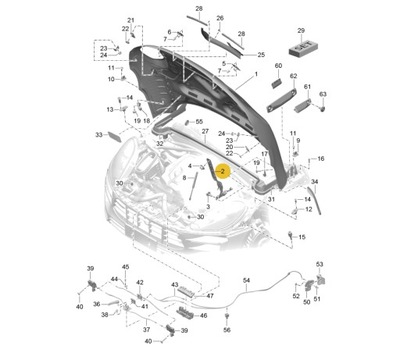 Оригінальний номер porsche петля капот лівий porsche macan 95b823301f фото №1