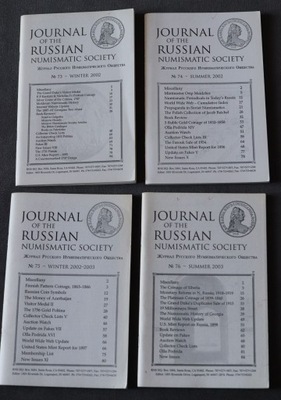 Journal of the Russian Numismatic Society nr 73-76 (rocznik 2002 + RNSN)