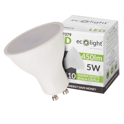 ŻARÓWKA LED GU10 5W 3000K BARWA CIEPŁA 5W=40W EL