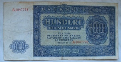 Banknot Niemcy 100 Marek 1948 deutche mark NRD