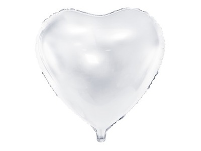 Balon foliowy Serce Białe- 45cm