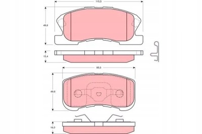 KLOCEK BRAKE KPL. FRONT (Z AKUSTYCZNYM SENSOR  