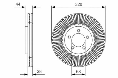 Bosch тормозные диски тормозные 2szt. перед nissan x-trail iii renault koleos фото №1