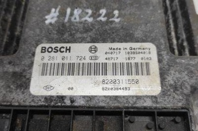 Бортовой компьютер двигателя ecu renault espace iv jk0/1_ 0281011724 2.2l дизель фото №1