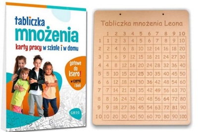 KARTY PRACY TABLICZKA MNOŻENIA MONTESSORI zestaw