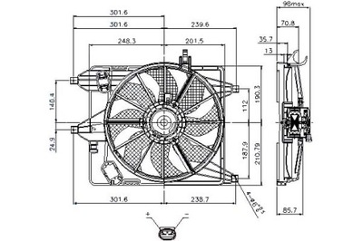Nissens 85252 вентилятор, охлаждение двигателя фото №1