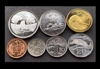 Zimbabwe zestaw 7 monet
