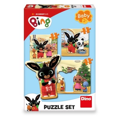 Puzzle Bing Baby Dla Dzieci 2+ Pierwsze Puzzle 3 Układanki w Zestawie