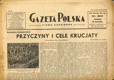 dziennik Gazeta Polska R.8 nr 263 20 września 1936