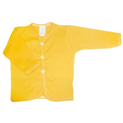 Kaftanik koszulka 74 bluzka rozpinana cała żółta