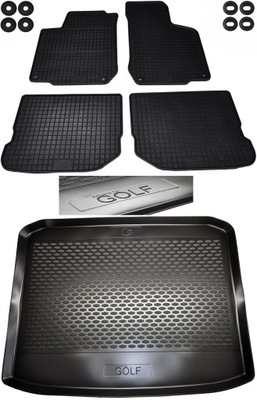 VW GOLF 4 HATCHBACK (1997-2002) ALFOMBRILLAS GOMA BEZZAPACHOWE + ALFOMBRILLA PARA DE MALETERO  