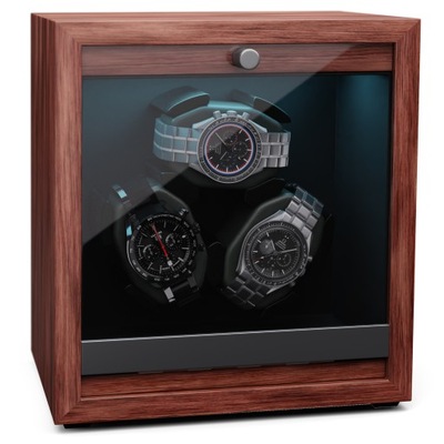Rotomat 3 zegarki Klarstein szkatułka gablotka 4 prędkości wygląd drewna
