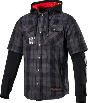 КУРТКА МОТОЦИКЛА ТЕКСТИЛЬ ALPINESTARS TARAN SHIRT ЧЕРНЫЙ СЕРЫЙ 3XL