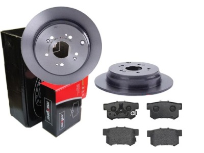 Тормозные диски тормозные колодки maxgear задняя honda cr-v ii 305mm фото №1