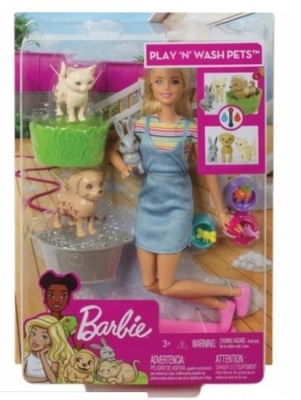 Lalka Barbie ze zwierzakami Kot Pies akcesoria