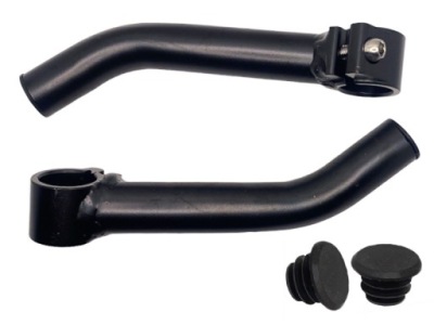 ROGI DO KIEROWNICY ROWEROWE ALUMINIOWE DO ROWERU CHWYTY LEKKIE CZARNE