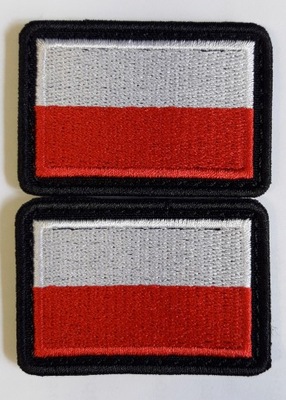 Naszywka flaga Polska - Biało-czerwona - haft - 2
