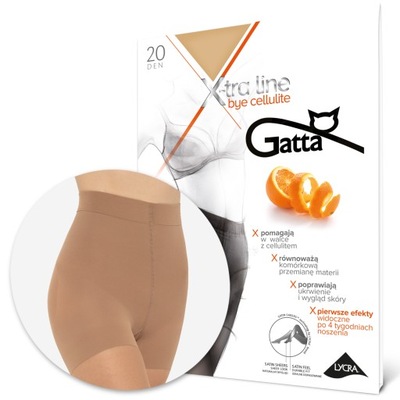 Rajstopy Gatta Bye Cellulite 20 den Golden r.5-XL