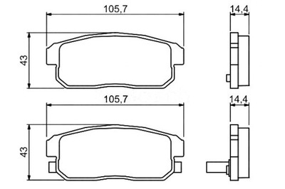 КОЛОДКИ ТОРМОЗНЫЕ BS0986494223 BOSCH