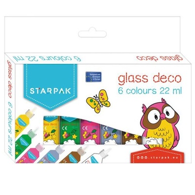 Farby do szkła witraży Starpak 6 szt. x 22 ml