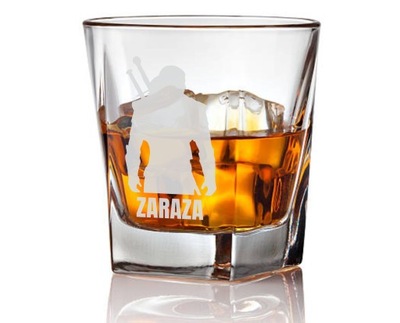Szklanka do whisky wiedźmin ZARAZA - Grube Szkło!