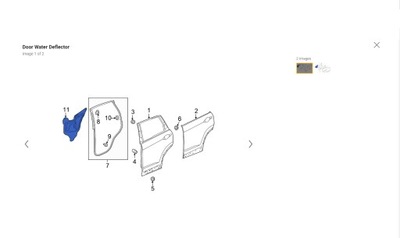 ШУМОИЗОЛЯЦИЯ ПРАВОЕ ЗАДНЕЕ HONDA CRV 72321-T0A-A11