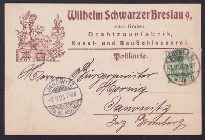 Brealau - Wilhelm Schwarzer - obieg Janowitz 1903