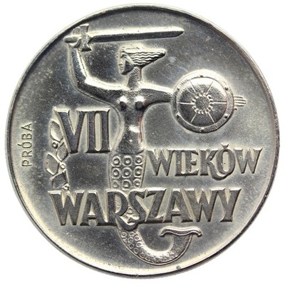 10 ZŁOTYCH POLSKA 1965 VII WIEKÓW WARSZAWY - PRÓBA