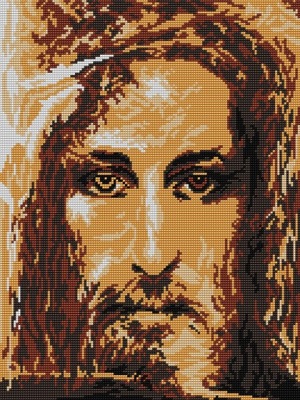 Kanwa z nadrukiem Jezus haft krzyżykowy 30x40cm