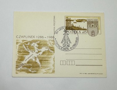 Kartka pocztowa Czaplinek 1286-1986