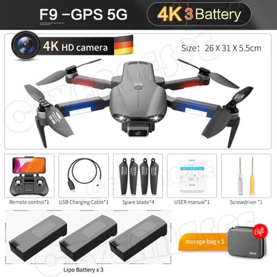 F9 Drone Podwójny składany quadkopter z kamerą HD