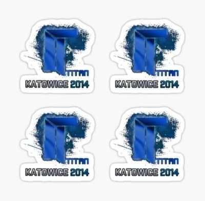 CS2,CS GO,4 SMALL STICKERS TITAN KATOWICE 2014 2CMX2CM  