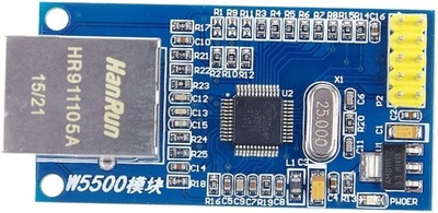 Moduł sieciowy W5500 Ethernet Network SPI 8 portów Wiznet RJ45