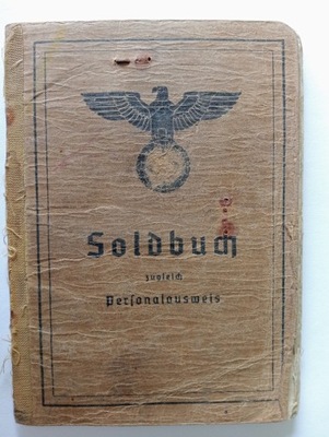 Soldbuch żołnierza Wehrmachtu plus zaświadczenie