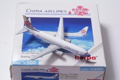 HERPA China Airlines Boeing 737-800 skala 1:500