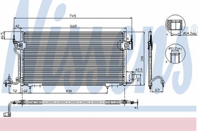 RADIATOR AIR CONDITIONER NISSENS 94218  