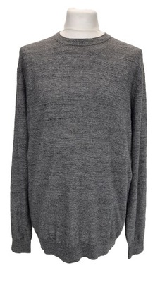 Sweter gładki szary SELECTED HOMME bawełna XL
